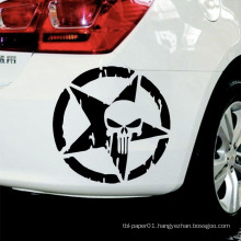 Size 13Cmx13Cm Punisher Skull Head Car Styling Custom Car Body Sticker Paper
